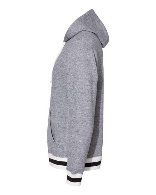 Peppered Fleece Lapover Hooded Sweatshirt | USA Decoration