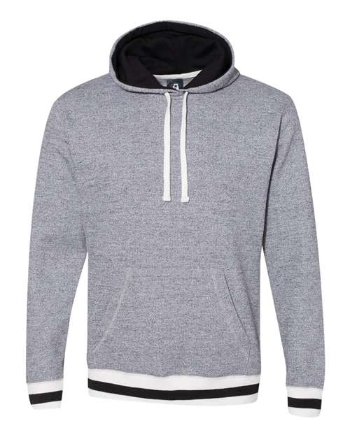 Peppered Fleece Lapover Hooded Sweatshirt | USA Decoration