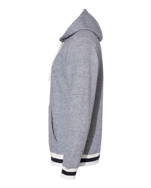 Peppered Fleece Lapover Hooded Sweatshirt | USA Decoration