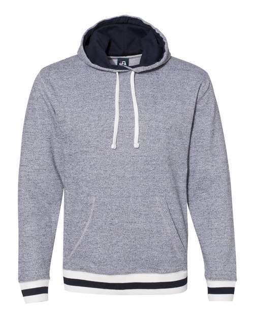 Peppered Fleece Lapover Hooded Sweatshirt | USA Decoration
