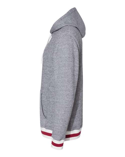 Peppered Fleece Lapover Hooded Sweatshirt | USA Decoration