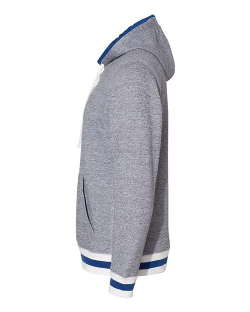 Peppered Fleece Lapover Hooded Sweatshirt | USA Decoration