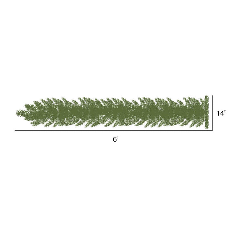 Artificial Fir Christmas Garland styled along a festive mantel
