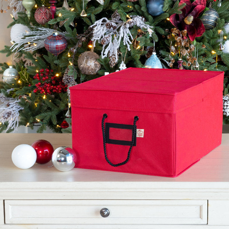 72 (3 in.) Christmas Ornament Storage Box w/ Drawers