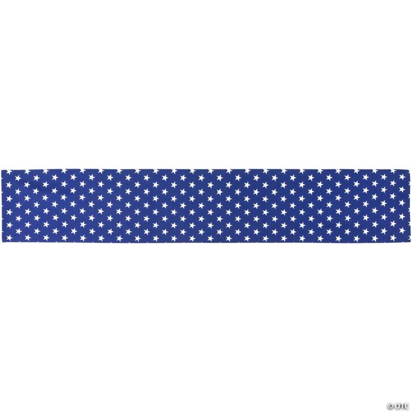 72" White Stars Patriotic Table Runner