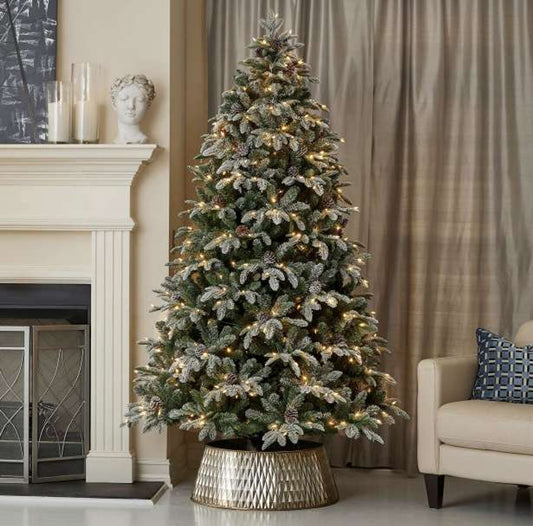 7.5' Lexington Fir Tree with 500 Warm White LED Lights Classic Elegant Christmas Tree