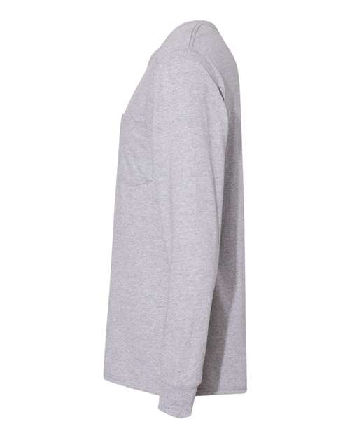 Workwear Long Sleeve Pocket T-Shirt | USA Decoration