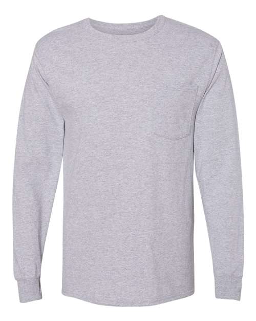 Workwear Long Sleeve Pocket T-Shirt | USA Decoration