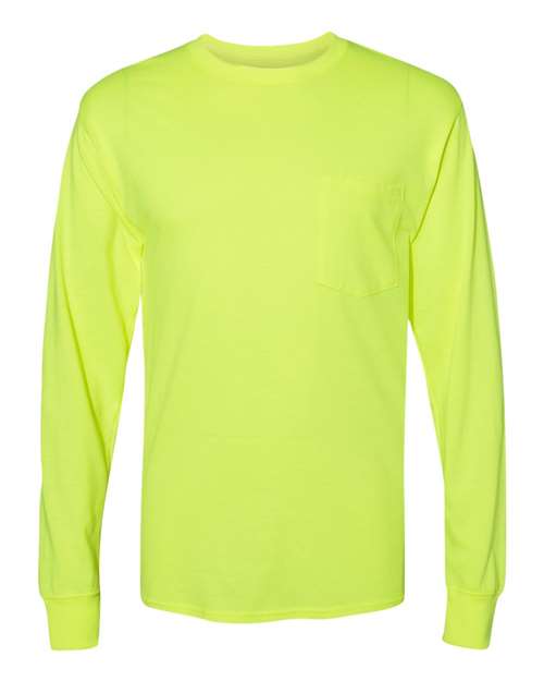 Workwear Long Sleeve Pocket T-Shirt | USA Decoration