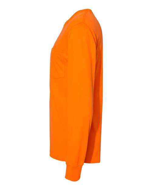 Workwear Long Sleeve Pocket T-Shirt | USA Decoration