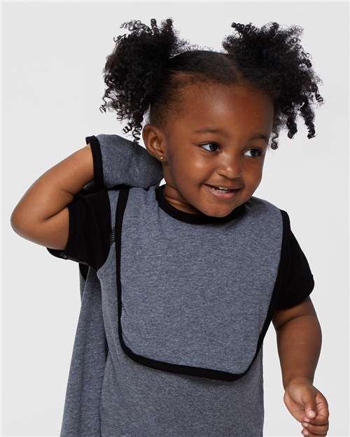 Infant Contrast Trim Premium Jersey Bib | USA Decoration