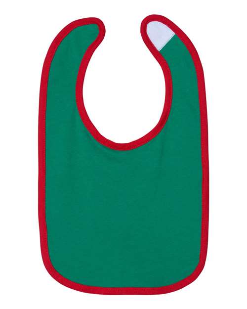 Infant Contrast Trim Premium Jersey Bib | USA Decoration