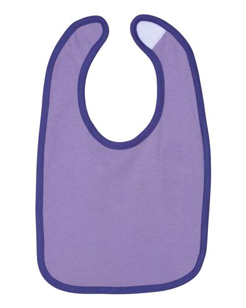 Infant Contrast Trim Premium Jersey Bib | USA Decoration
