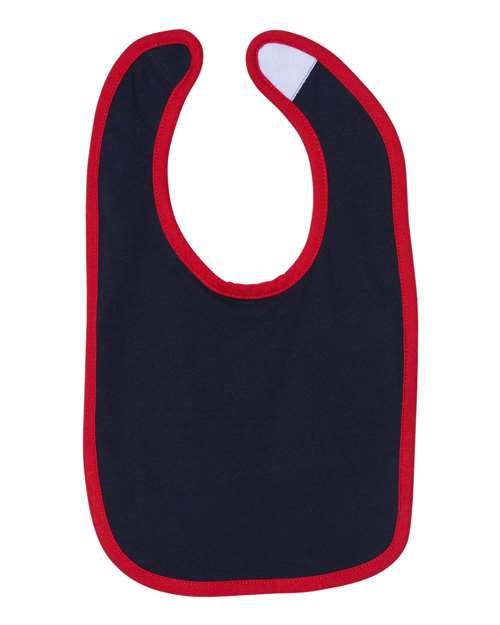 Infant Contrast Trim Premium Jersey Bib | USA Decoration