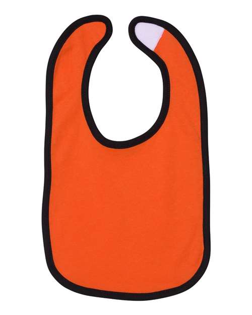 Infant Contrast Trim Premium Jersey Bib | USA Decoration