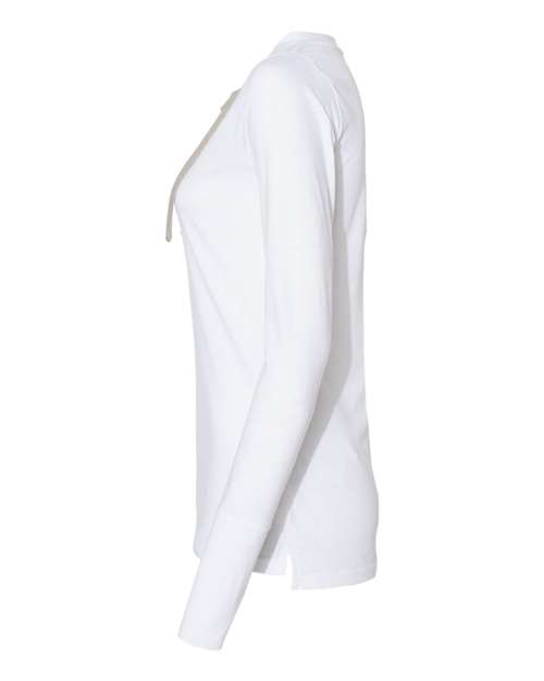 Women's Fine Jersey Lace-Up Long Sleeve T-Shirt | USA Decoration