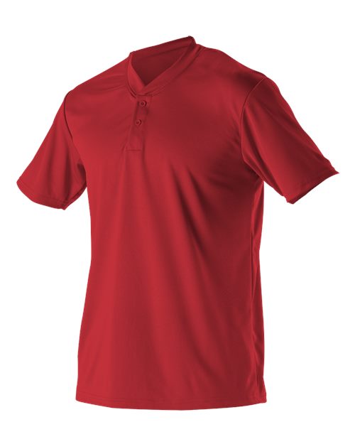Youth Baseball Two Button Henley Jersey | USA Decoration