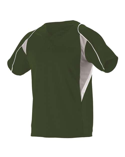 Youth Two Button Henley Baseball Jersey | USA Decoration