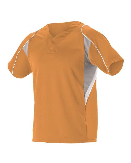 Youth Two Button Henley Baseball Jersey | USA Decoration