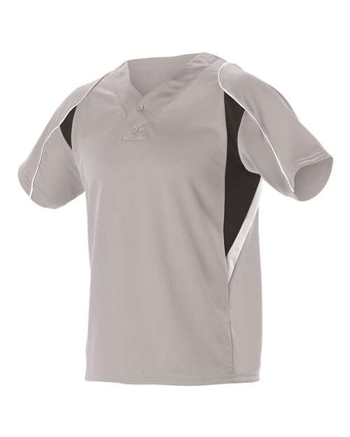 Youth Two Button Henley Baseball Jersey | USA Decoration