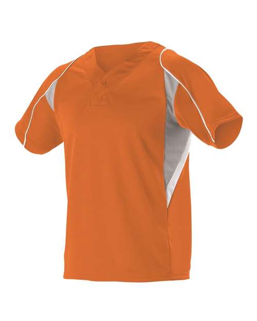 Youth Two Button Henley Baseball Jersey | USA Decoration