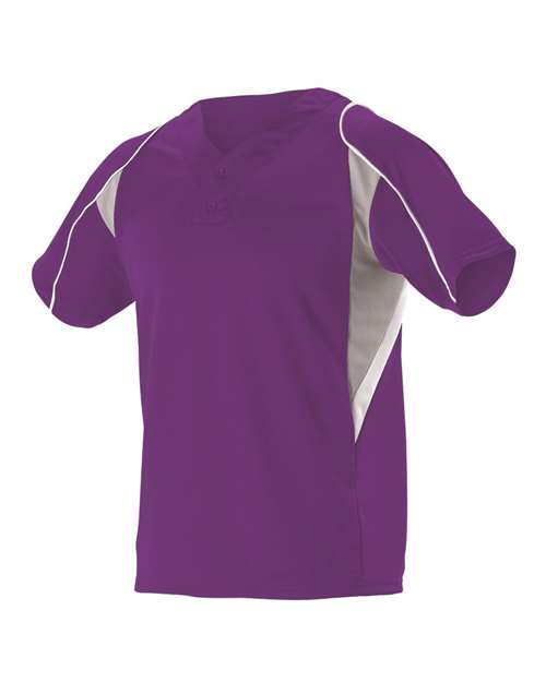 Youth Two Button Henley Baseball Jersey | USA Decoration