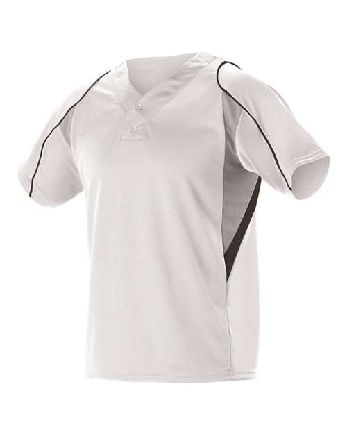 Youth Two Button Henley Baseball Jersey | USA Decoration