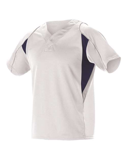 Youth Two Button Henley Baseball Jersey | USA Decoration