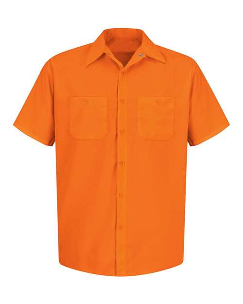 Enhanced Visibility Short Sleeve Work Shirt - Tall Sizes | USA Decoration