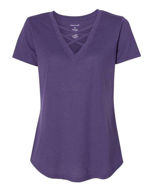 Women’s Cage Front Short Sleeve T-Shirt | USA Decoration