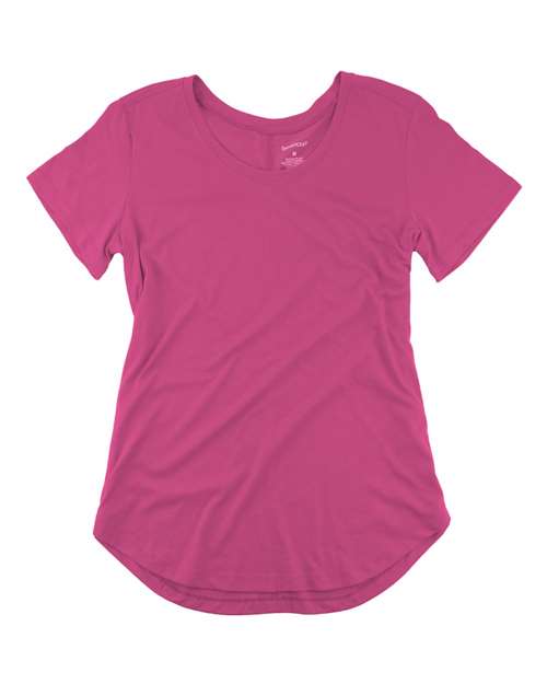 Women’s At Ease Scoop Neck Short Sleeve T-Shirt | USA Decoration