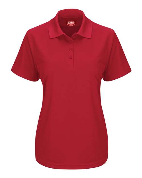 Women's Short Sleeve Performance Knit Pocketless Core Polo | USA Decoration