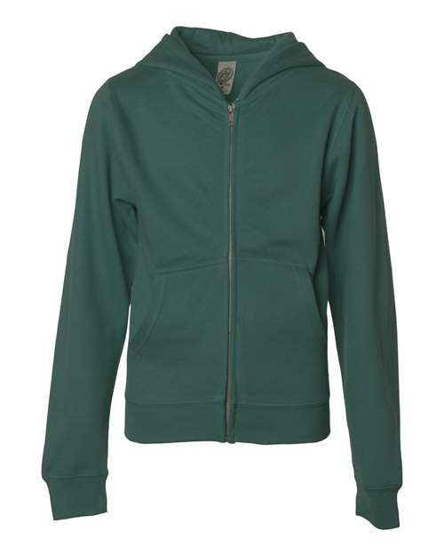 Youth Midweight Full-Zip Hooded Sweatshirt | USA Decoration
