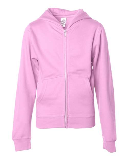 Youth Midweight Full-Zip Hooded Sweatshirt | USA Decoration