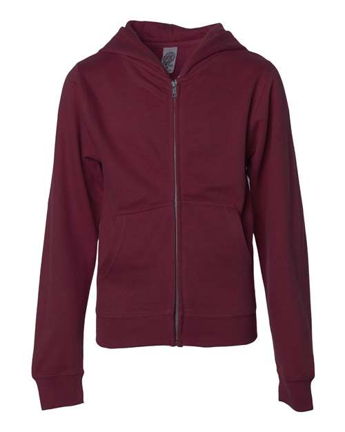 Youth Midweight Full-Zip Hooded Sweatshirt | USA Decoration