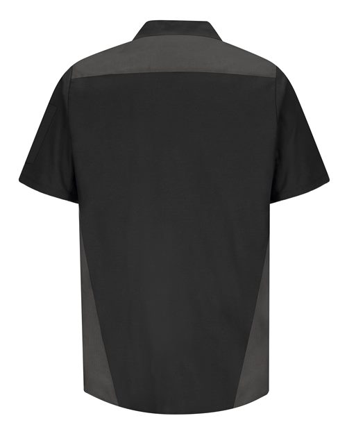 Tri-Color Short Sleeve Shop Shirt | USA Decoration