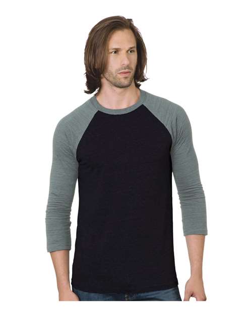 Triblend Three-Quarter Sleeve Raglan T-Shirt | USA Decoration