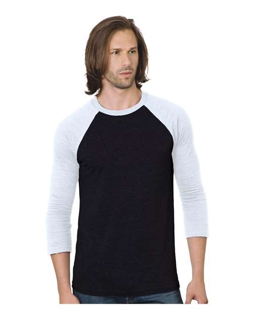Triblend Three-Quarter Sleeve Raglan T-Shirt | USA Decoration