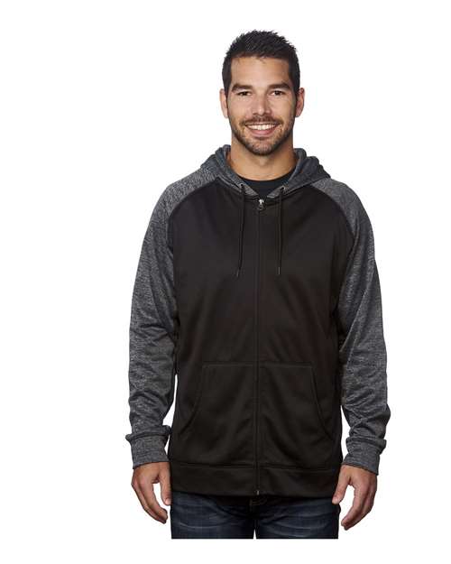 Performance Raglan Full-Zip Sweatshirt | USA Decoration