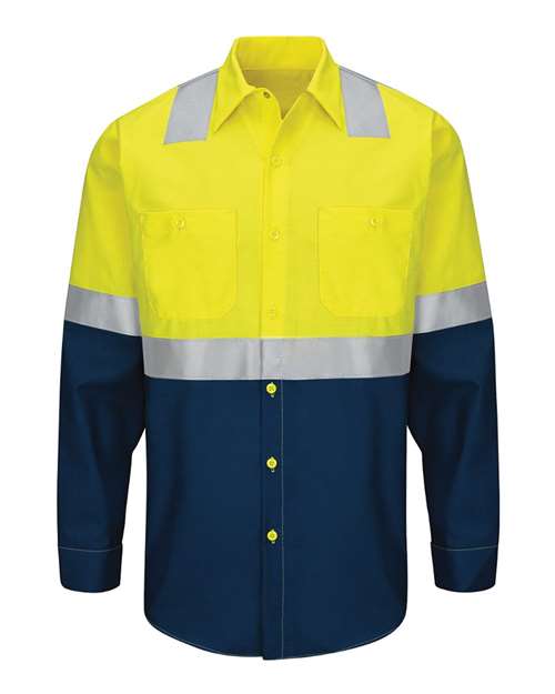 Enhanced & Hi-Visibility Long Sleeve Work Shirt | USA Decoration