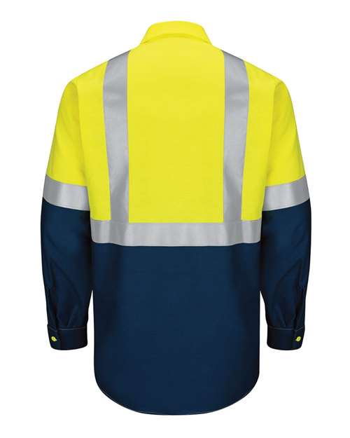 Enhanced & Hi-Visibility Long Sleeve Work Shirt - Tall Sizes | USA Decoration