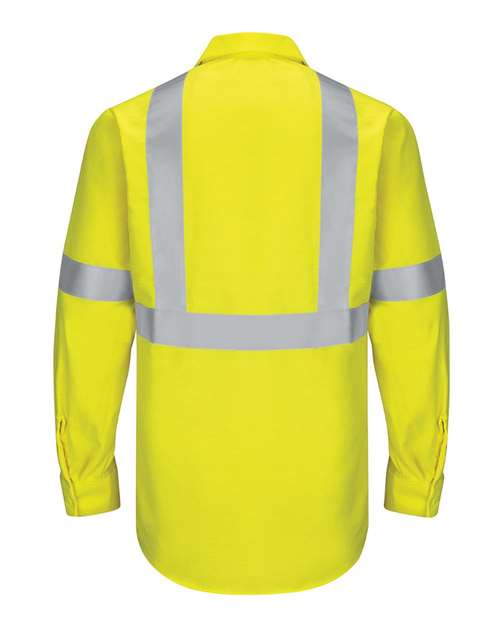 Enhanced & Hi-Visibility Long Sleeve Work Shirt - Tall Sizes | USA Decoration