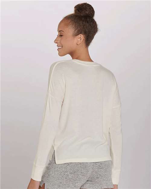 Women's Cuddle Fleece Boxy Crewneck Pullover | USA Decoration