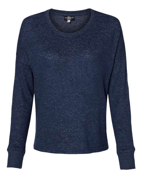 Women's Cuddle Fleece Boxy Crewneck Pullover | USA Decoration