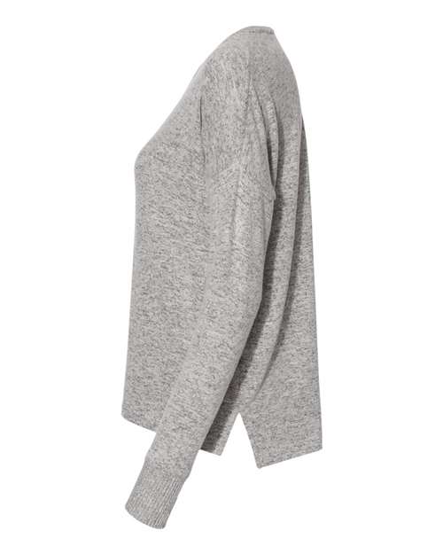 Women's Cuddle Fleece Boxy Crewneck Pullover | USA Decoration