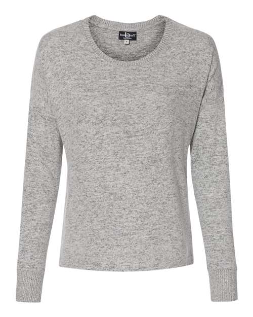 Women's Cuddle Fleece Boxy Crewneck Pullover | USA Decoration