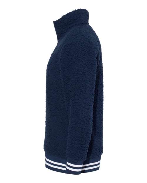 Varsity Sherpa Quarter-Zip Pullover | Warm Sherpa Fleece Pullover | USA Decoration