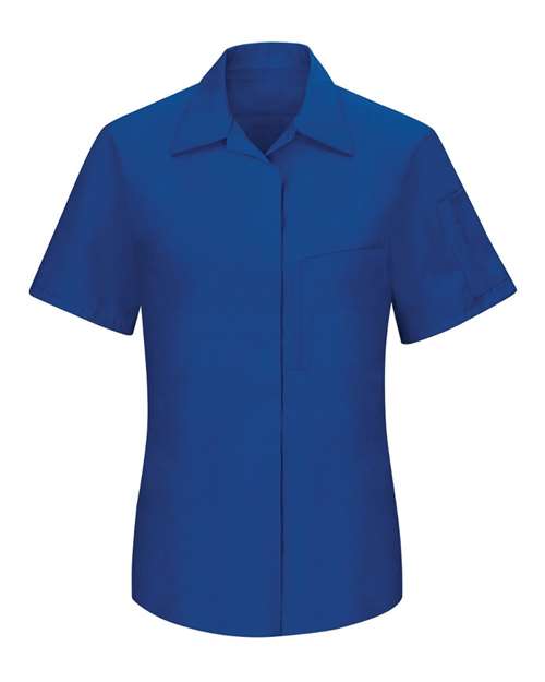 Women's Performance Plus Short Sleeve Shop Shirt with OilBlok Technology | USA Decoration