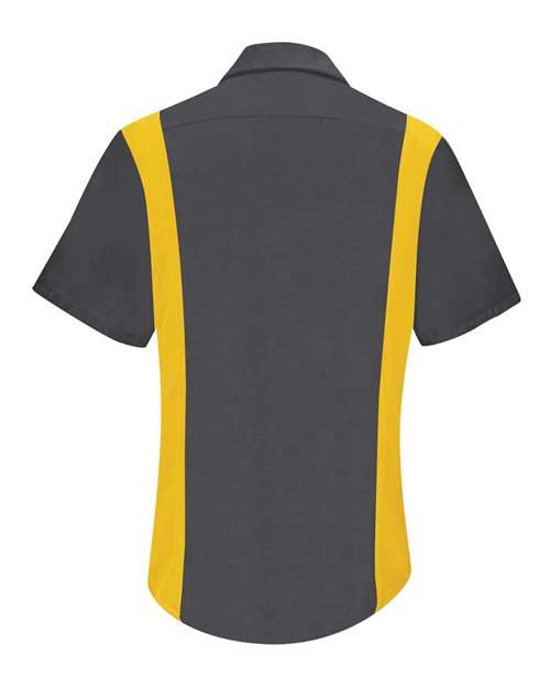 Women's Performance Plus Short Sleeve Shop Shirt with Oilblok Technology | USA Decoration