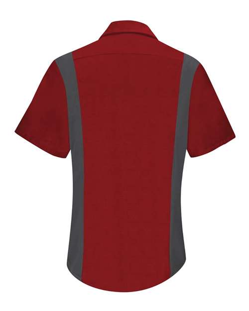 Women's Performance Plus Short Sleeve Shop Shirt with Oilblok Technology | USA Decoration